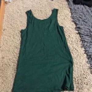 green tank top